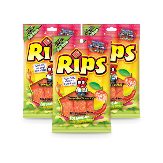 Rips Bites Mango Chili 4oz Peg Bag 3-Pack