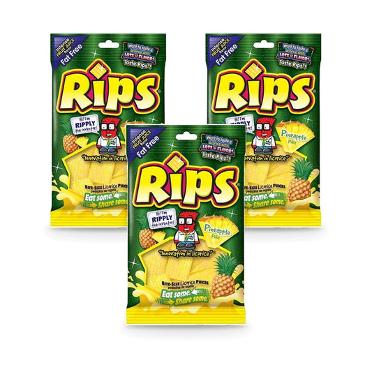 Rips Bites Pineapple 4oz Peg Bag 3-Pack