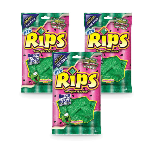 Rips Bites Watermelon 4oz Peg Bag 3-Pack