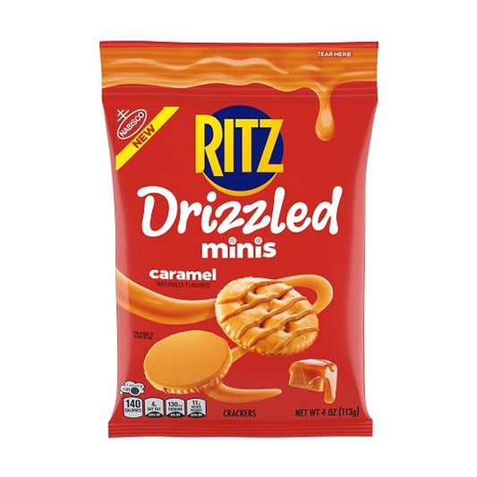 Ritz Drizzled Minis Caramel Crackers 4oz Big Bags