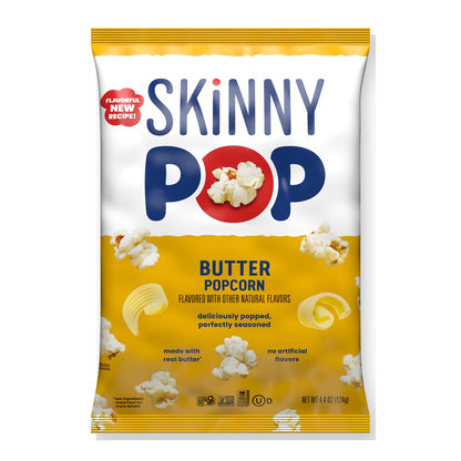 SkinnyPop Butter Flavored Popcorn 4.4oz Bag