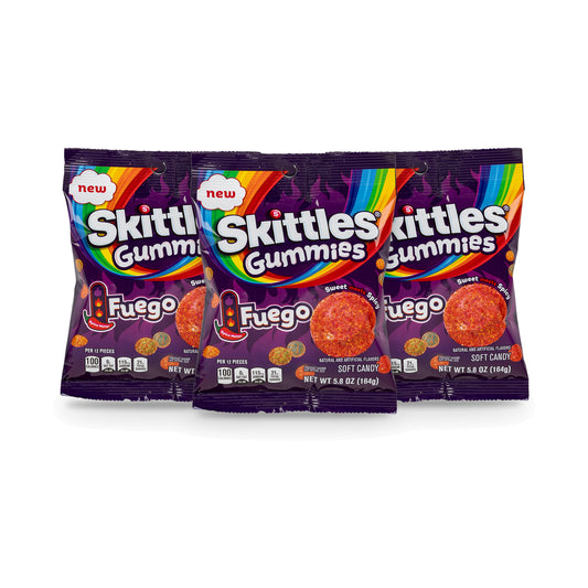 Skittles Gummies Fuego Peg Bag 5.8oz 3-pack