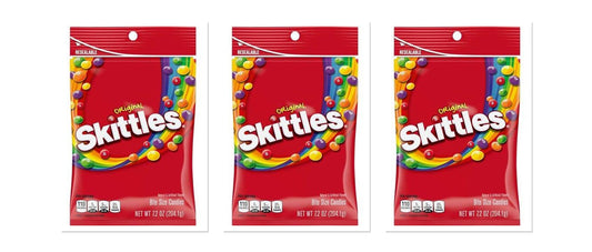 Skittles Original 7.2oz Peg Bag 3-Pack