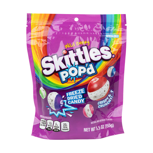 Skittles POP'd Wild Berry Freeze Dried Candy 5.5oz single