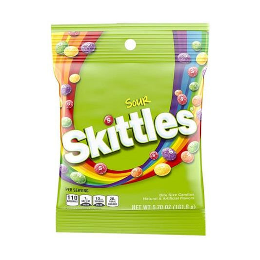 Skittles Sour 5.7oz Peg Bags