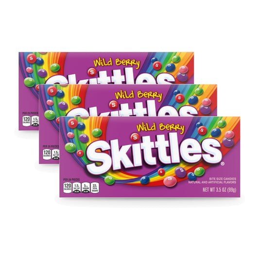 Skittles Wild Berry 3.5oz Theater Box 3-Pack