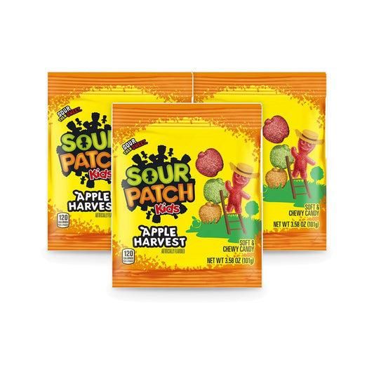 Sour Patch Kids Apple Harvest 3.58oz Peg Bag 3-Pack