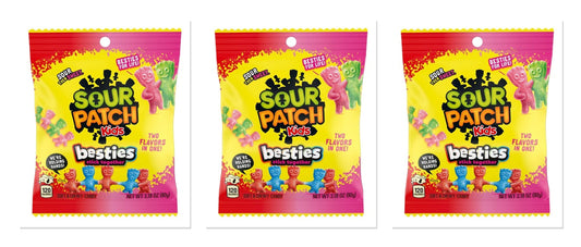 Sour Patch Kids Besties 3.18oz Peg Bag 3-Pack