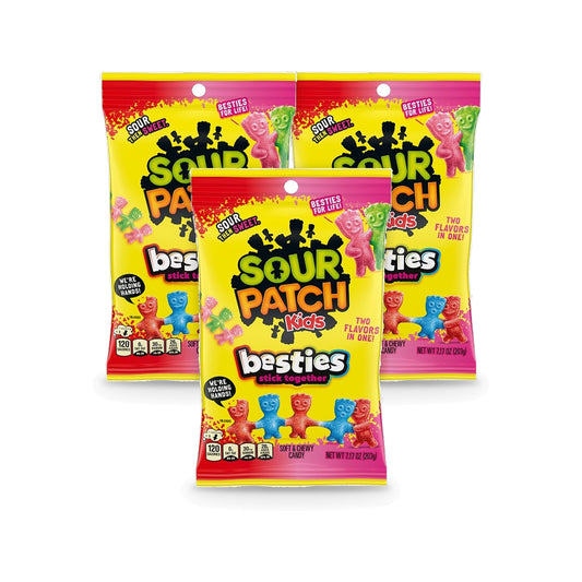 Sour Patch Kids Besties 7.17oz Peg Bag 3-Pack
