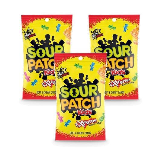 Sour Patch Kids Extreme 7.2oz Peg Bag 3-Pack