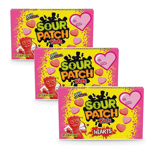 Sour Patch Kids Hearts 3.1oz Theater Box 3-Pack