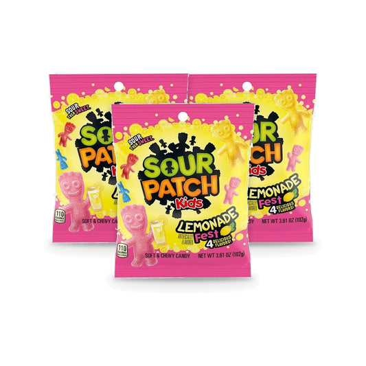 Sour Patch Kids Lemonade 3.61oz Peg Bag 3-Pack