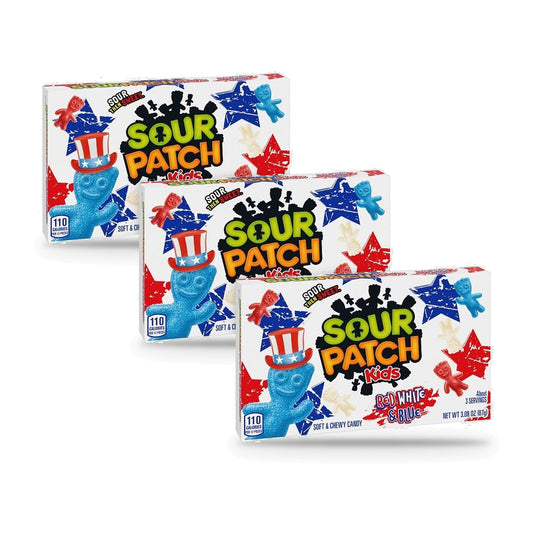Sour Patch Kids Red White & Blue 3.1oz Theater Boxes 3-Pack