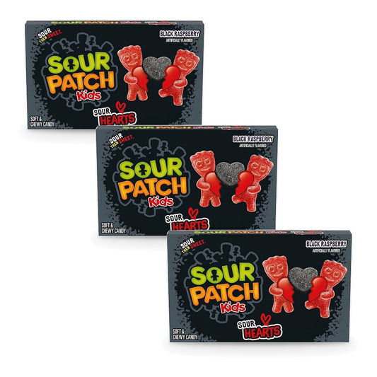 Sour Patch Kids Sour Hearts 3.1oz Theater Boxes 3-Pack