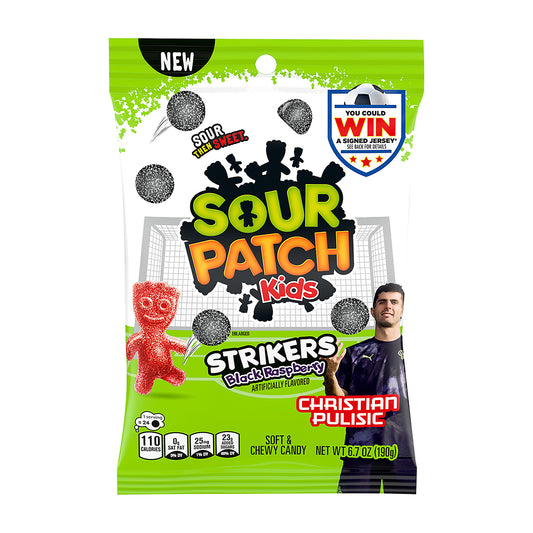 Sour Patch Strikers Black Raspberry 6.7oz Peg Bag