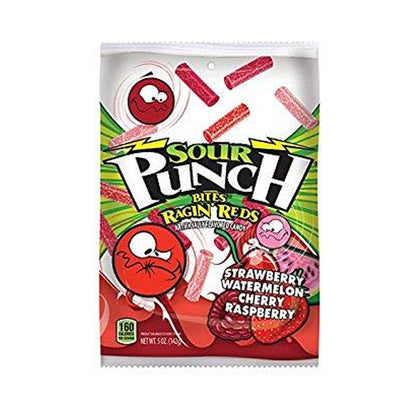 Sour Punch Bites Ragin' Reds 5oz Peg Bags