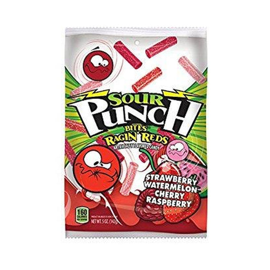 Sour Punch Bites Ragin' Reds 5oz Peg Bags