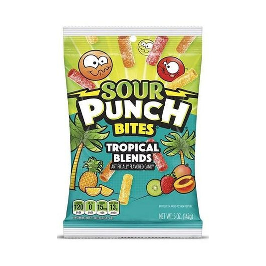 Sour Punch Bites Tropical Blends 5oz Peg Bags