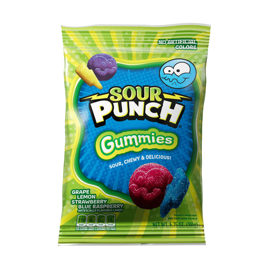 Sour Punch Gummies Assorted 6.75oz Peg Bags