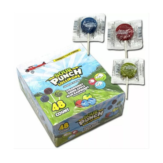 Sour Punch Lollipops 48ct