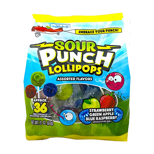 Sour Punch Lollipops Bag 21oz Candy