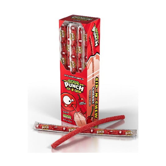 Sour Punch Sip-N-Chew Cherry .9oz 30ct Box