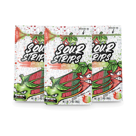 Sour Strips Appleberry 3.4oz Peg Bag 3-Pack