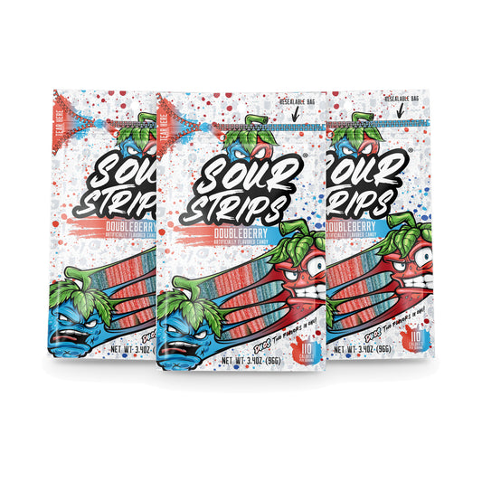 Sour Strips Doubleberry 3.4oz Peg Bag 3-Pack