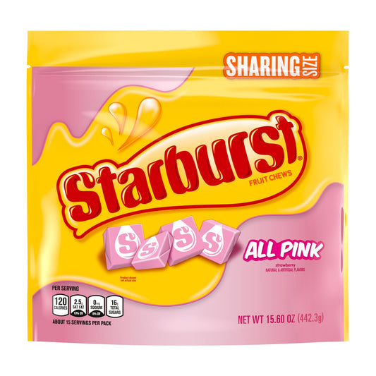 Starburst All Pink Fruit Chews 15.6oz pack — full package