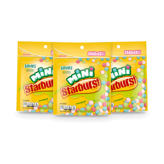 Starburst Mini Sour 8oz Pouch 3-Pack