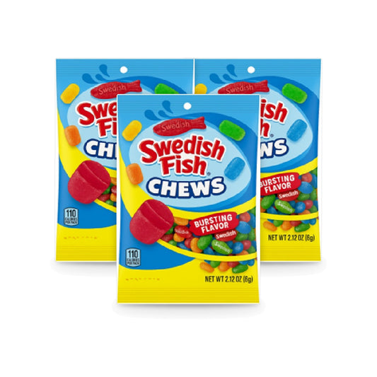Swedish Fish Chews 2.12oz Peg Bag 3-Pack