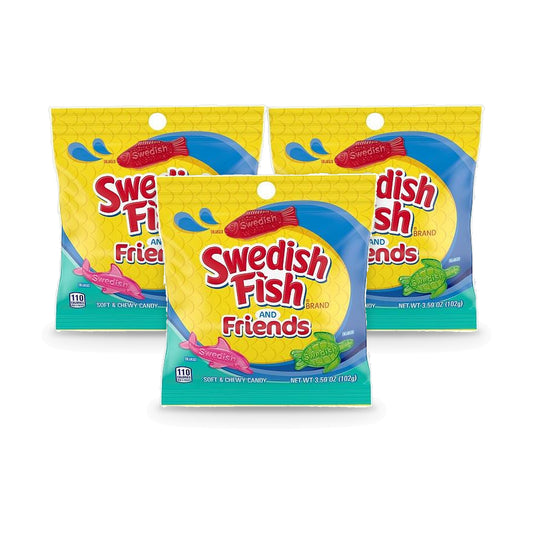 Swedish Fish & Friends 3.59oz Peg Bag 3-Pack