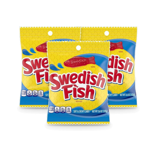 Swedish Fish Red 3.6oz Peg Bag 3-Pack