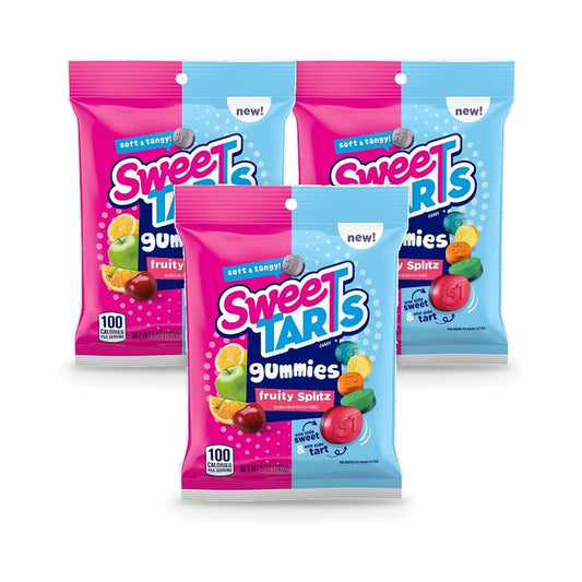 SweeTARTS Gummies Fruity Splitz Peg Bag 5oz 3-Pack