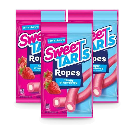SweeTARTS Rope Strawberry 5oz Peg Bag 3-Pack