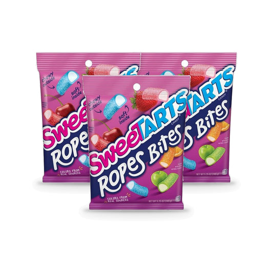 SweeTARTS Ropes Bites Peg Bag 5.25oz 3-Pack