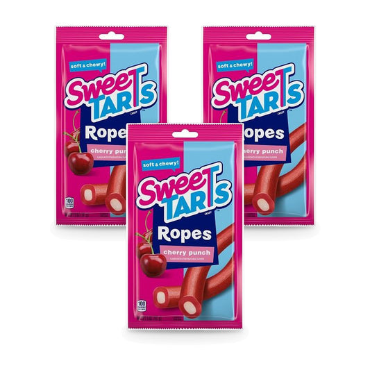 SweeTARTS Ropes Cherry Punch 5oz Peg Bag 3-Pack