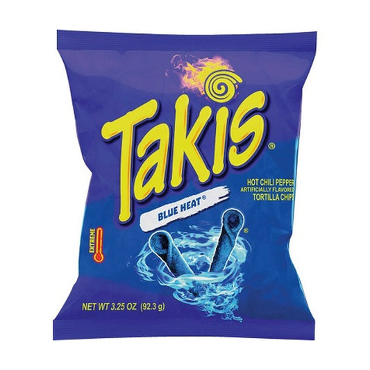 Takis Blue Heat Rolled Tortilla Chips 3.25oz Bags