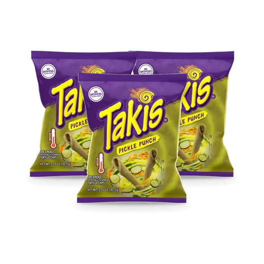 Takis Pickle Punch Rolled Tortilla Chips 3.25oz Bags 3-Pack