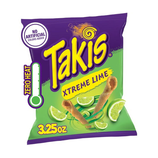 Takis Xtreme Lime Rolled Tortilla Chips 3.25oz Bags