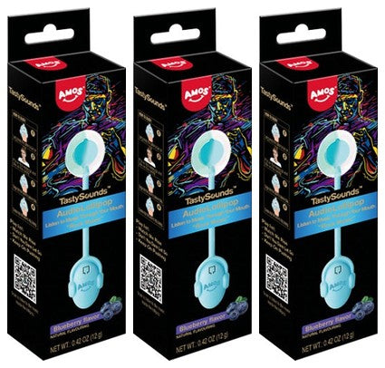 TastySounds Audio Lollipop Amos Blueberry Sugar-Free — 3-Pack