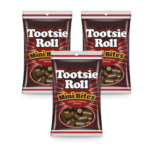 Tootsie Roll Mini Bites Peg Bag 7.3oz 3-Pack