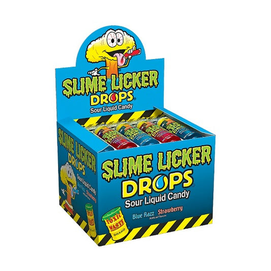 Toxic Waste Slime Licker Drops Blue Razz Strawberry 0.8oz