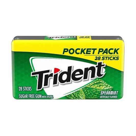 Trident Spearmint Sugar-Free Gum 28-Stick Packs
