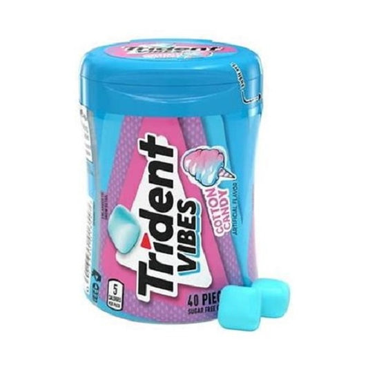 Trident Vibes Cotton Candy Sugar-Free Gum 40pc Bottles