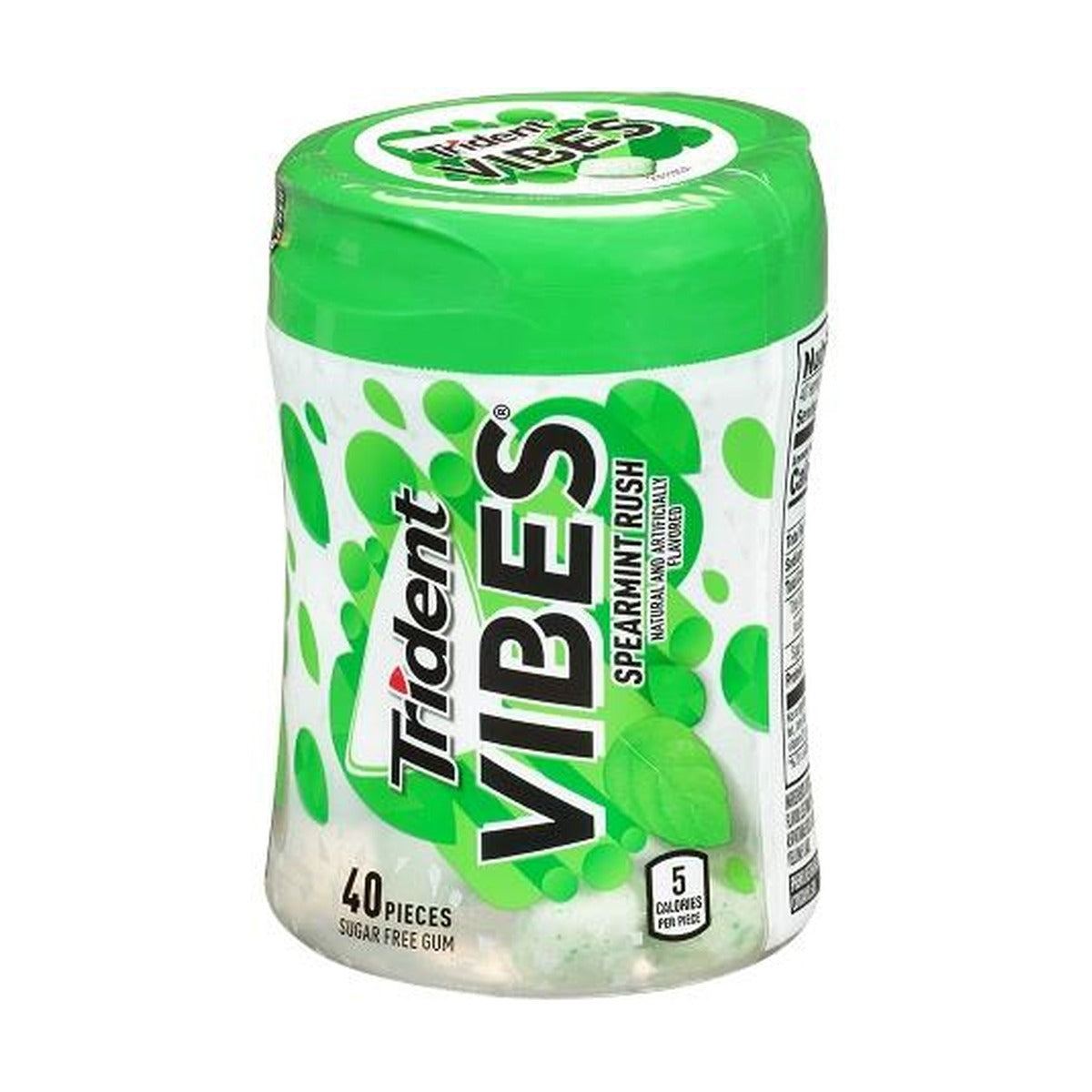 Trident Vibes Spearmint Rush Sugar-Free Gum 40pc Bottles