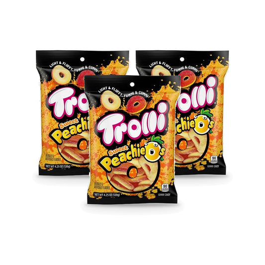 Trolli Peachie-O's 4.25oz Bags 3-Pack