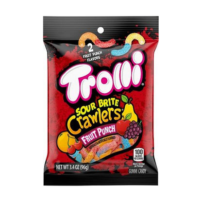 Trolli Sour Brite Crawlers Fruit Punch 3.4oz Bags