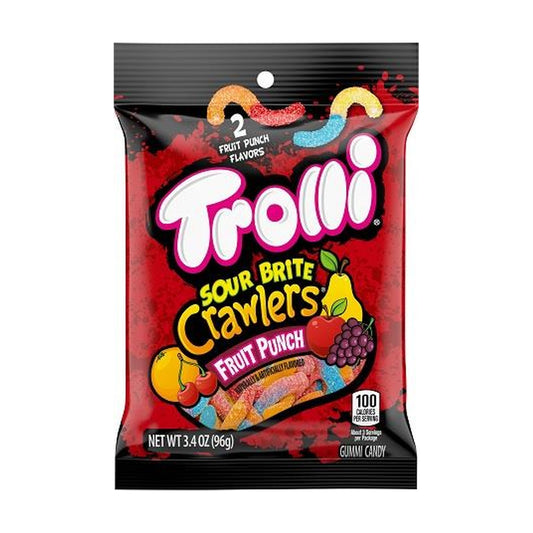 Trolli Sour Brite Crawlers Fruit Punch 3.4oz Bags