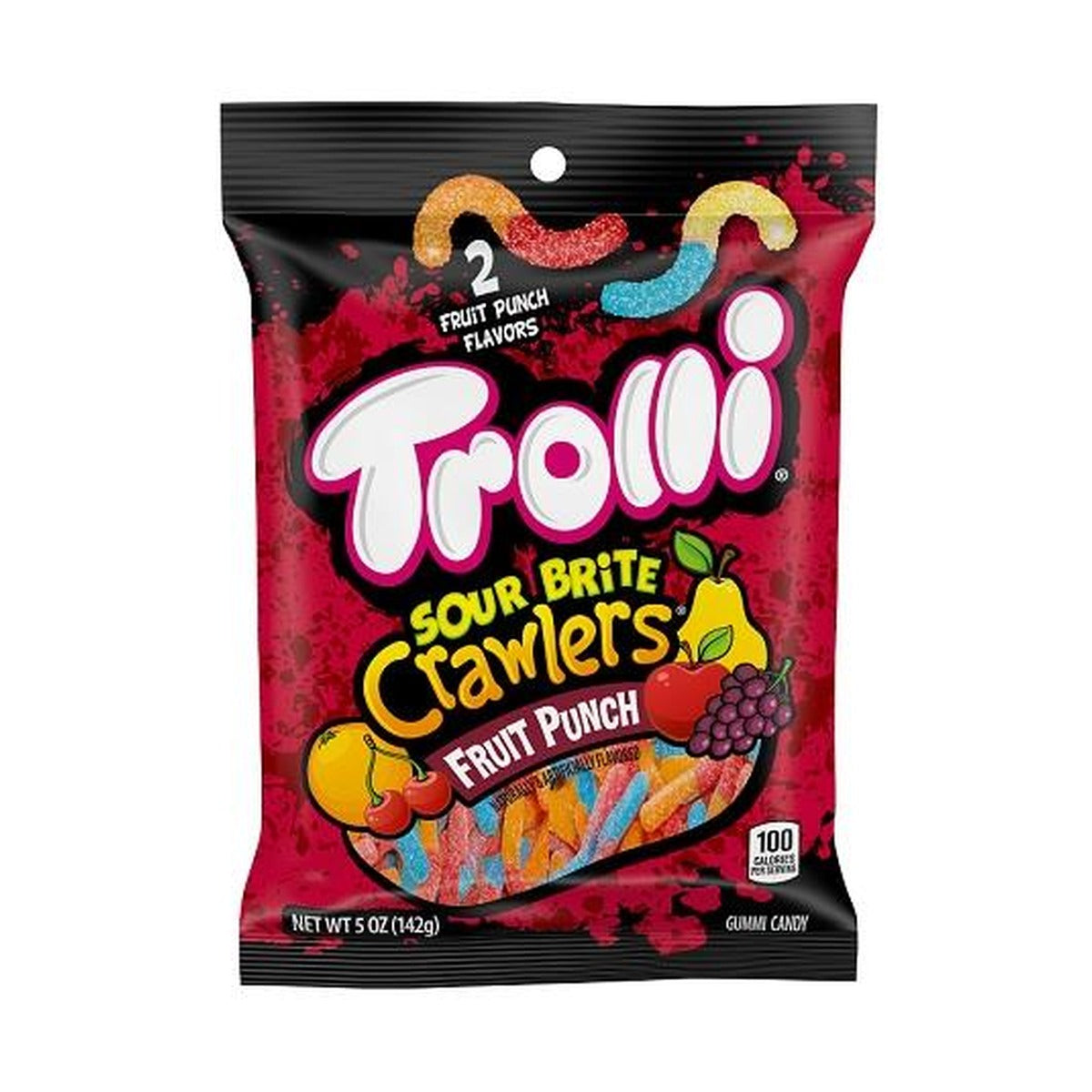 Trolli Sour Brite Crawlers Fruit Punch 5oz Bags